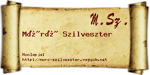 Móró Szilveszter névjegykártya