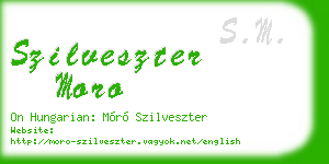 szilveszter moro business card